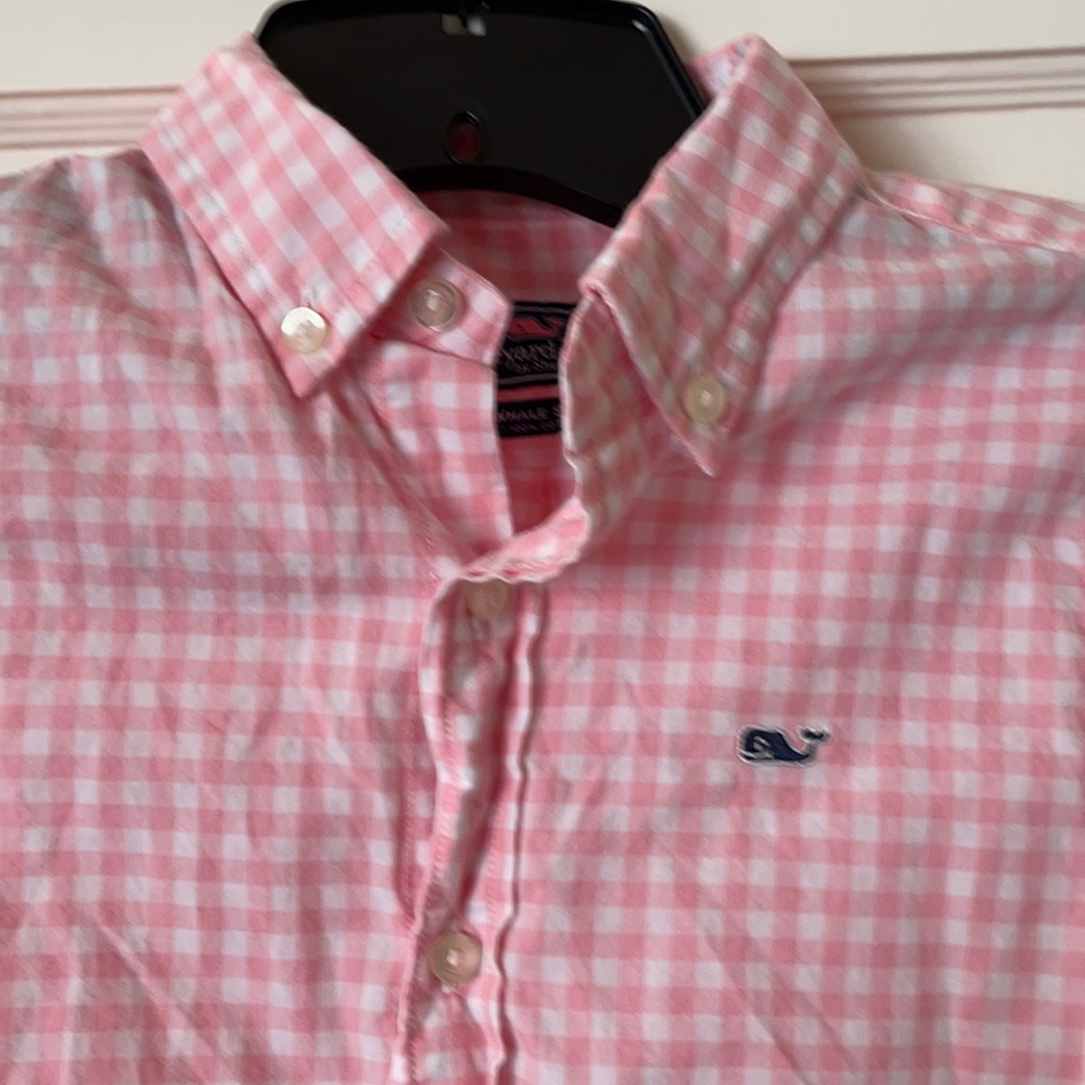 Vineyard vines boys gingham shirt size 7